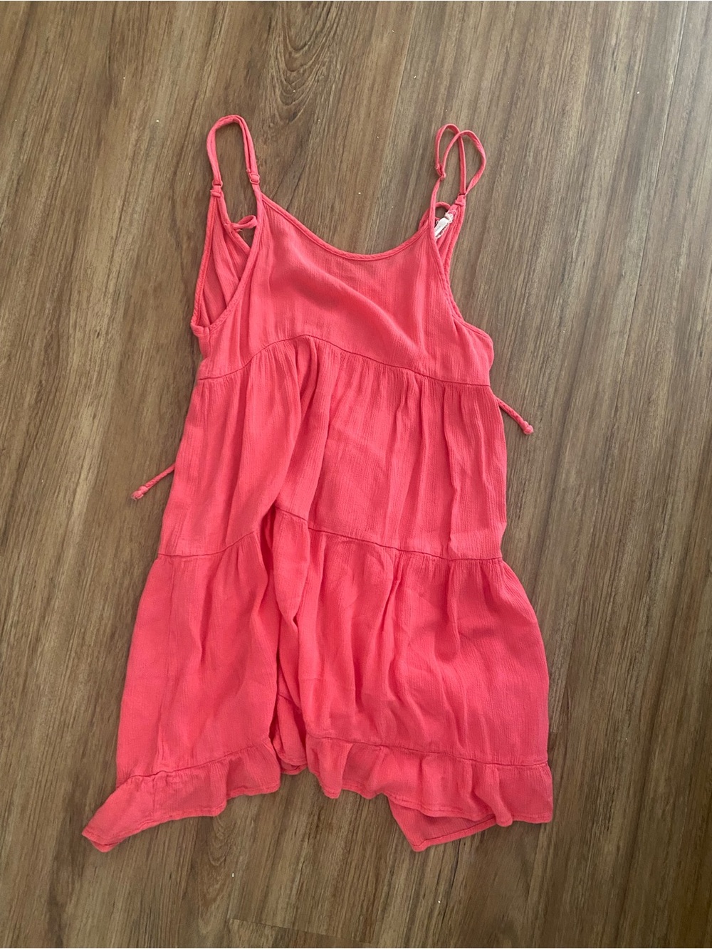 Soprano Coral Pink Spaghetti-Strap Mini Dress